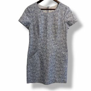 Southern Tide Blue White Tweed Short Sleeve Shift Dress Women’s Size 4 •EUC•